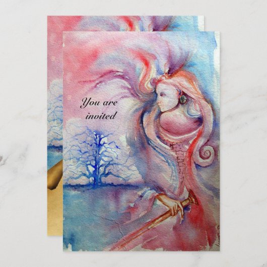 AVALON 1, Perlroter Pergament Einladung (Vorne/Hinten)