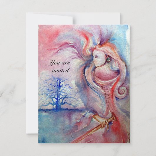 AVALON 1, Perlroter Pergament Einladung (Vorderseite)