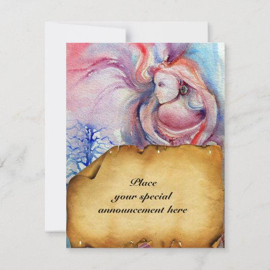 AVALON 1, Perlroter Pergament Einladung (Rückseite)