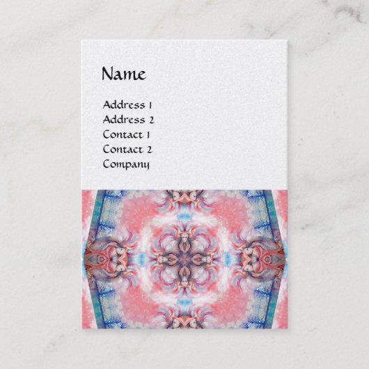 AVALON 4, rosa, lila-blaues Perlpapier Visitenkarte (Vorderseite)