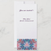 AVALON Abstrakt Monogram Weichrosa Blau Eisweiß Einladung (Rückseite)