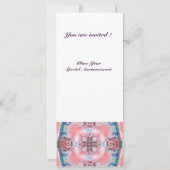 AVALON Abstrakt Monogramm Pink Lila Einladung (Rückseite)