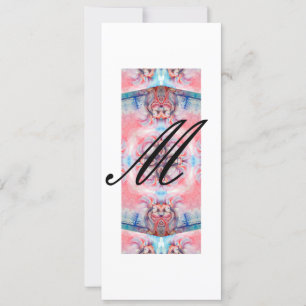 AVALON Abstraktes Monogramm Rosa Lila Einladung