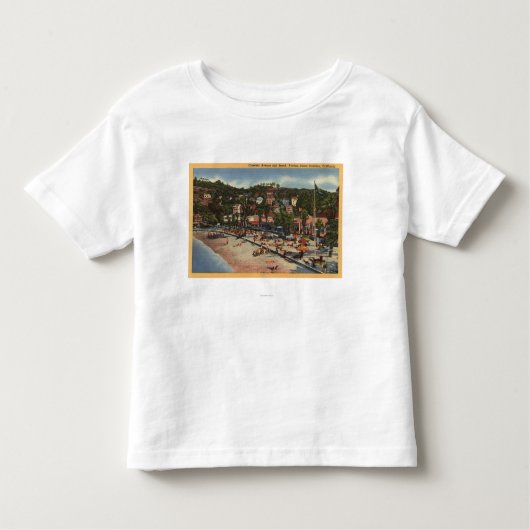 Avalon Ansicht von Halbmond-Allee. U. Strand Kleinkind T-shirt (Vorderseite)