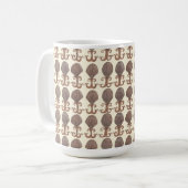 Avalon Art Deco Muschel Muster Wasserfarbe Kaffeetasse (Vorderseite Links)