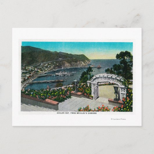 Avalon Bay von den Wrigley's Gardens Postkarte (Vorderseite)