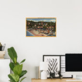 Avalon Blick auf die Crescent Ave. & Strand Poster (Heimbüro)