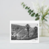 Avalon, CA Santa Catalina Island Aussicht auf Hafe Postkarte (Stehend Vorderseite)