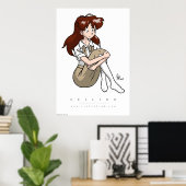 Avalon - Ceilidh-Zeichenportrait Poster (Heimbüro)