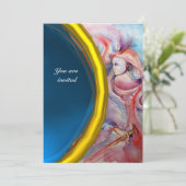 AVALON, Edelblau Einladung (Stehend Vorderseite)