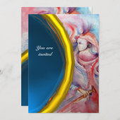 AVALON, Edelblau Einladung (Vorne/Hinten)