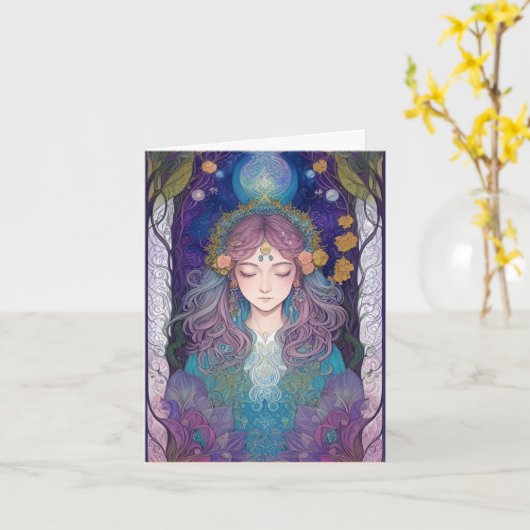 Avalon Goddess Art Card Karte (Gelbe Blume)