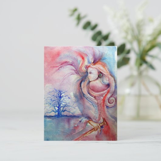 AVALON, lila blaue, weiche rosa Veilchen Einladung (Stehend Vorderseite)