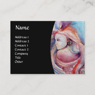 AVALON Magic and Mystery gem monogram black orange Visitenkarte