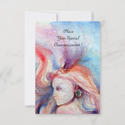 AVALON, Magie und Mysterien, weich rosa blaue uAwg Einladung (Rückseite)