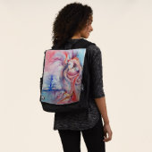 AVALON / Magie und Mysterium, rosa blaue Fantasie Rucksack (Ausgewaschen)