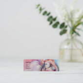 AVALON / Magie und Mystery Pink Blue Fantasy Mini Visitenkarte (Stehend Vorderseite)