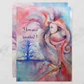 AVALON, Magie und Mystery soft pink lila blau Einladung (Vorne/Hinten)