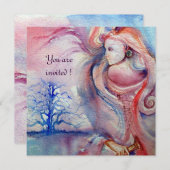 AVALON , Magie und Mystery soft pink lila blau Einladung (Vorne/Hinten)