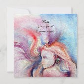 AVALON , Magie und Mystery soft pink lila blau Einladung (Rückseite)