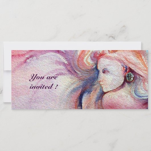 AVALON , Magie und Mystery soft pink lila blau Einladung (Rückseite)