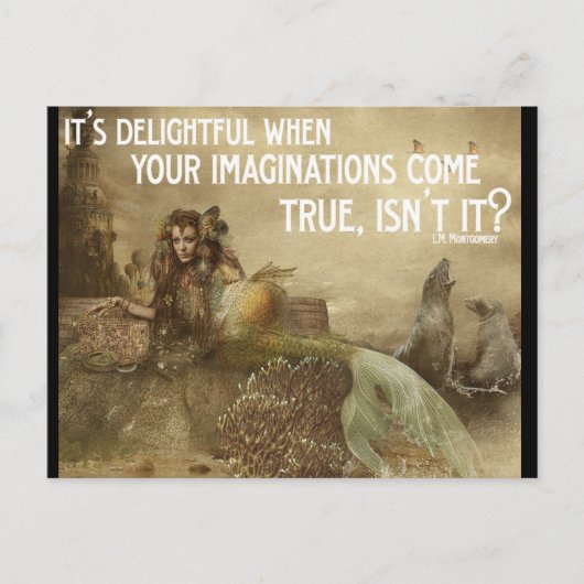 Avalon mit Zitat-Postkarte Postkarte (Vorderseite)