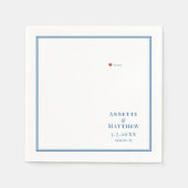 Avalon New Jersey Karte Elegant Wedding Serviette (Vorderseite)