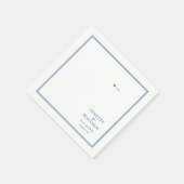 Avalon New Jersey Karte Elegant Wedding Serviette (Ecke)