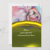 AVALON Pink Blue Yellow Gemstone Fantasy Einladung (Rückseite)