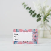 AVALON PSYCHEDELIC MONOGRAM blau Visitenkarte (Stehend Vorderseite)