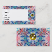 AVALON PSYCHEDELIC MONOGRAMM gelb Visitenkarte (Vorne/Hinten)