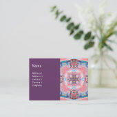 AVALON PSYCHEDELIC, rosa, lila blau Visitenkarte (Stehend Vorderseite)