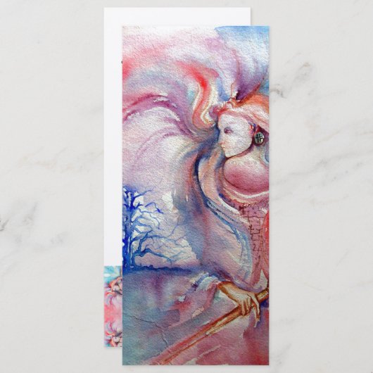 AVALON Psychedelrosa lila metallische Champagne Einladung (Vorne/Hinten)