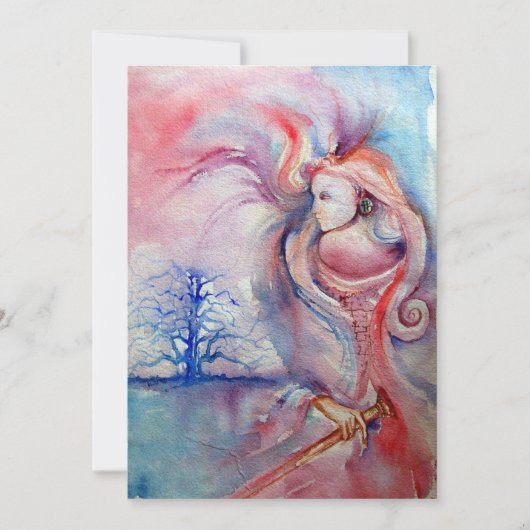 AVALON, sanft rosa, lila blau Einladung (Vorderseite)