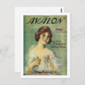 Avalon Song Vintag Songbook Cover Postkarte (Vorne/Hinten)
