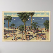 Avalon View Beach mit Sonnenbädern Poster (Vorne)