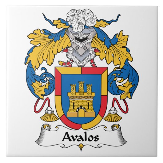 Avalos Familienwappen Fliese (Vorderseite)