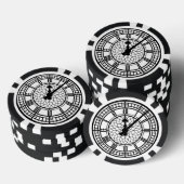 Avangarde Poker Chips, Dunkelblaue Solid Edge Pokerchips (Stapel)