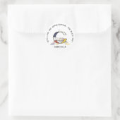 Avant-Garde Art Style Monogram. Buchstabe G Runder Aufkleber (Tasche)