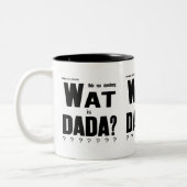 AVANT GARDE DADA ART TEXT ZWEIFARBIGE TASSE (Links)
