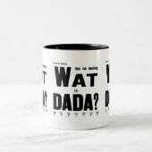 AVANT GARDE DADA ART TEXT ZWEIFARBIGE TASSE (Mittel)