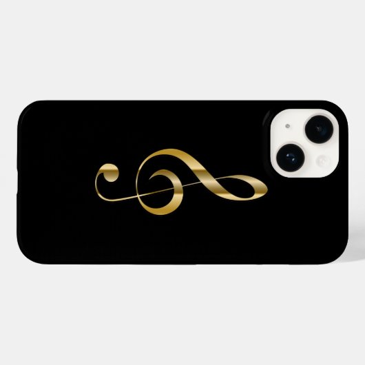 Avant Garde, Gold G clever auf schwarzem Hintergru Case-Mate iPhone Hülle (Rückseite (Horizontal))