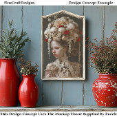Avant-Garde Gothic Elegant Bride A7L Decoupage Seidenpapier