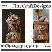 Avant-Garde Gothic Elegant Bride A7L Decoupage Seidenpapier