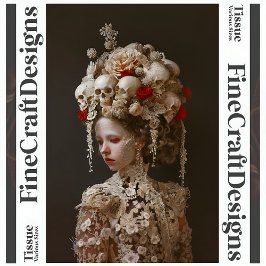 Avant-Garde Gothic Elegant Bride A7L Decoupage Seidenpapier