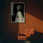 Avant-Garde-Kaiserin: Weiße und schwarze Couture Poster