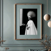 Avant-Garde-Kaiserin: Weiße und schwarze Couture Poster