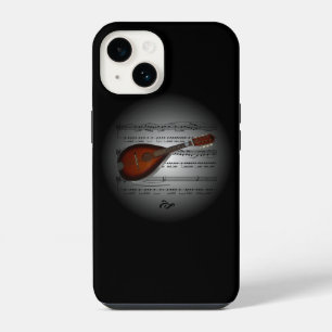 Avant Garde, Mandoline 01 auf Globus mit Notenblat iPhone 14 Hülle