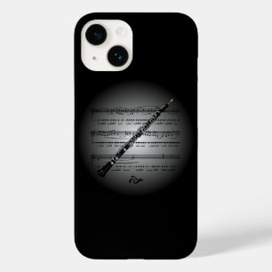 Avant Garde ~ Oboe auf Globe mit Notenmusik Case-Mate iPhone 14 Hülle