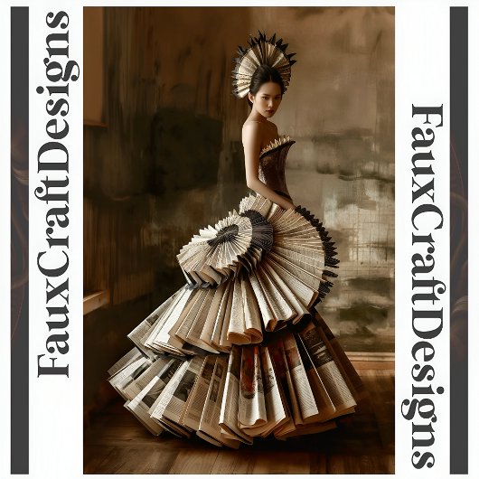 Avant Garde Paper Dress Decoupage Right 119 Seidenpapier